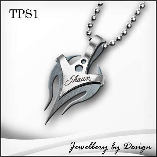 3D Pendant & Chain for men with FREE ENGRAVING