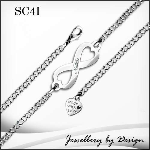 Two Hearts Infinity Chain Bracelet