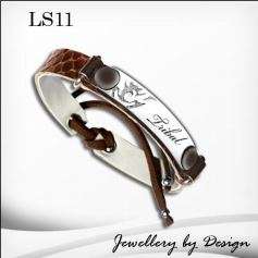 Synthetic leather bracelet - FREE engraving