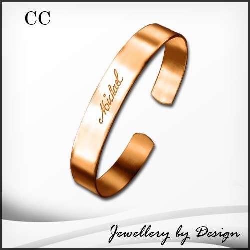 Copper Bracelet with name engraved