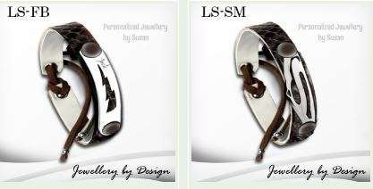 Leather print bracelets - FREE ENGRAVING !!