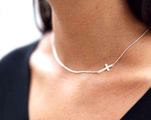 Sideways Cross necklace