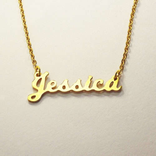 Personalised necklace & name pendant