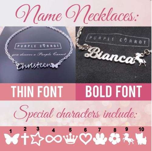 Personalised name pendant & necklace