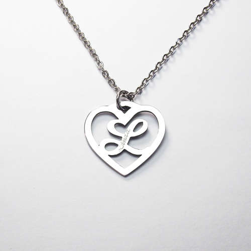 Personalised - Letter heart pendant