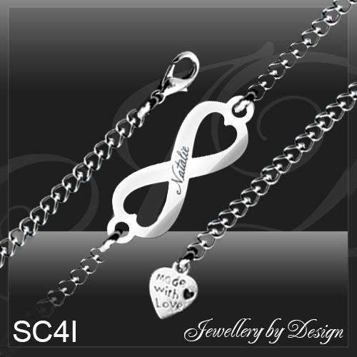 Two Hearts Infinity Chain Bracelet