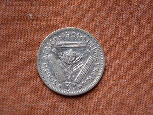 1951 3 D Pence **Tickey** Sliver
