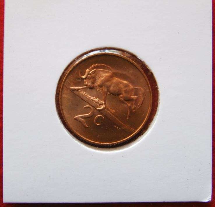 1966 S. Africa Van Riebeeck 2 Cent - Uncirculated