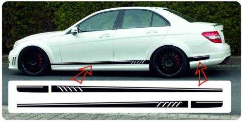 Mercedes 507 Side Stripe Decal Set Matt Black