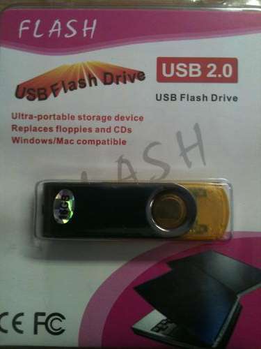 16GB USB 2.0 Flash Drive (B/Yellow)