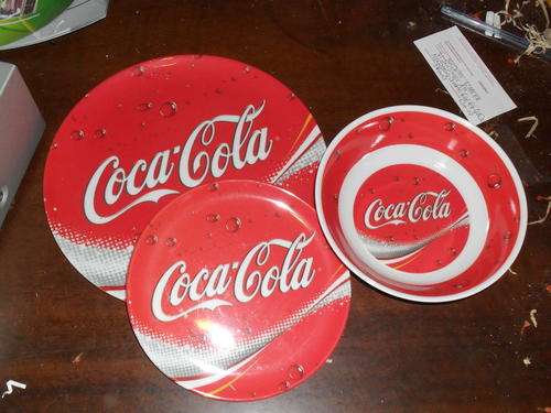 3 SET COCA COLA EATING PLATES