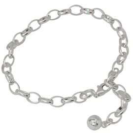 Solid Sterling Silver Charm bracelet 180mm