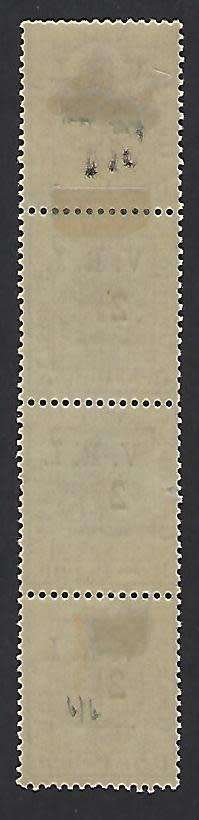 OFS British occupation 1900, SACC 52 strip of 4 level stops. CV R1350-00