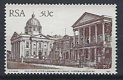 SA 4th Diff issue SACC 528 30c with unlisted variety, shaved top of 30c. C/V ??