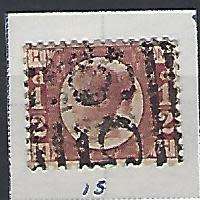 GB 1970 half d Plate 15 used SG 7 vc 40 pounds.