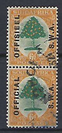 1929 SWA OFFICIAL SACC 12 vertical used pair.