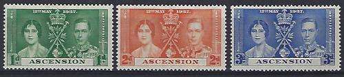 1937 Coronation Ascension LMM SG 35-37