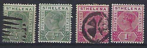 St Helena 1890 half d and 1d used and MM high cv.