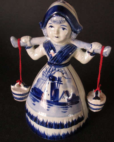 Delft Girl Bell, Hand Painted