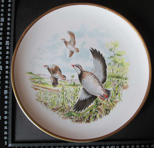 Royal Chelsea Plate 'Birds of the Countryside' The Red-Legged Partridge