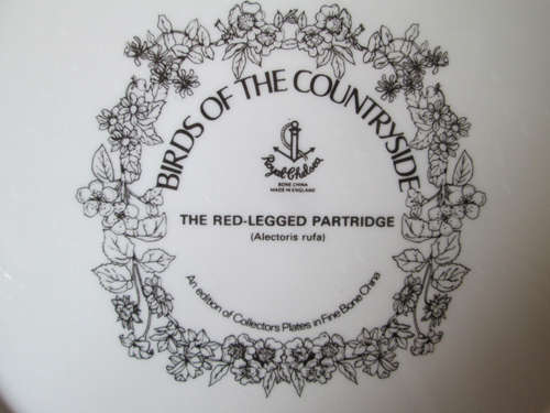 Royal Chelsea Plate 'Birds of the Countryside' The Red-Legged Partridge