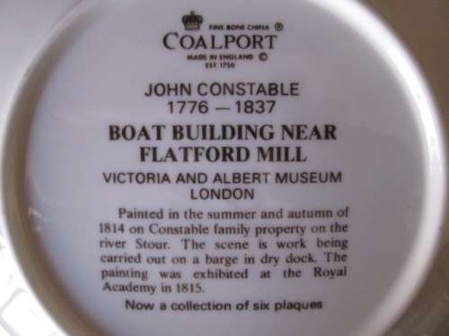 Coalport John Constable 'Boat Building Near Flatford Mill'