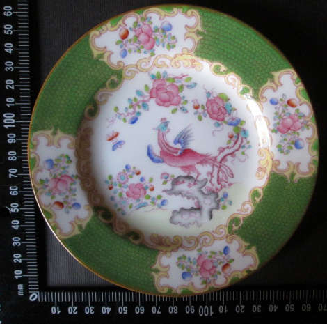 Vintage Mintons Green Cockatrice Pattern 4863 Trio