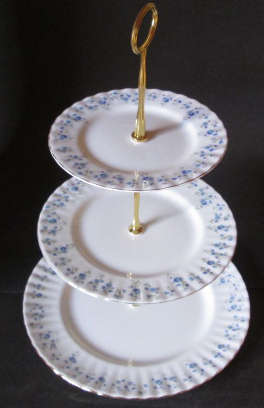 Royal Albert 3 Tier Cake Plate 'Memory Lane'