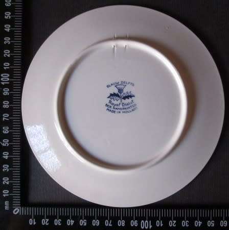 Blauw Delfts Royal Distel Plate 'De Metselaar'