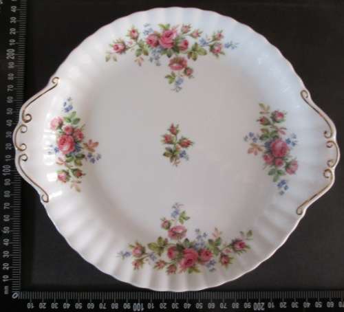 Royal Albert 2 Handled Cake Plate 'Moss Rose'