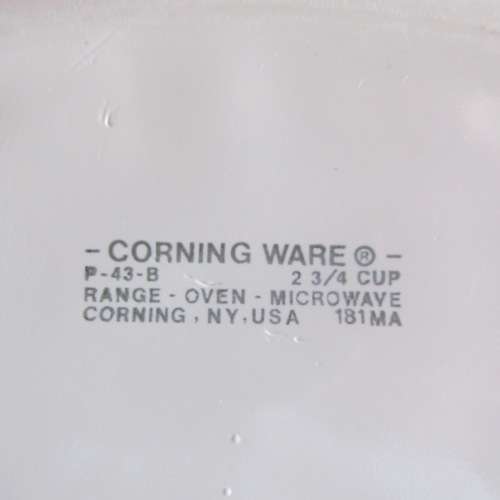 Corning Ware Wildflower Dish with Plastic Lid P-43-B 2¾ Cup