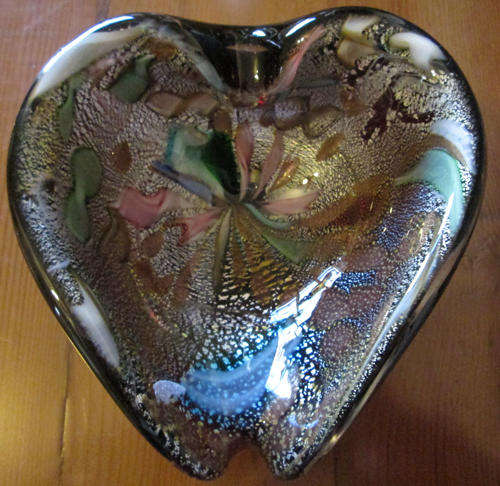 Heart Shaped Avem Murano Ashtray