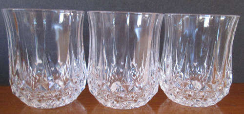 3 Cristal D'Arques Liqueur Tumblers 57mm tall X 45mm Wide