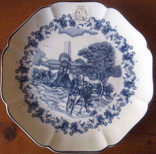 Delfts Blaauw Oude Molen Fabriek Wall Plate