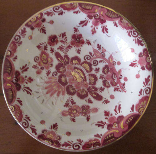 Delfts Rood Wall Plate / Bowl 'Regina'