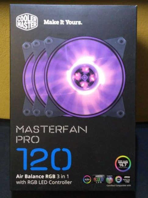 ***R1 START NO RESERVE*** Cooler Master® MasterFan Pro 120 Air Balance RGB 3 Pack (Demo)