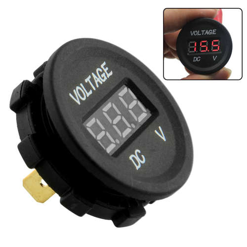 Voltmeter 12-24V Motorcycle Car Waterproof Round **IN STOCK**