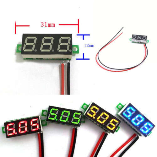 Voltmeter 0-30V Green Colour