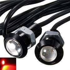 Car Daylight Running Led Lights 3W - Red (Black Body) **IN STOCK**