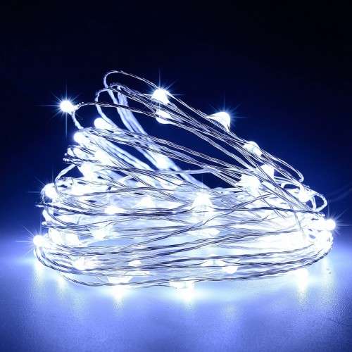 Fairy Lights Waterproof Cool White 12V 10mtr **IN STOCK**