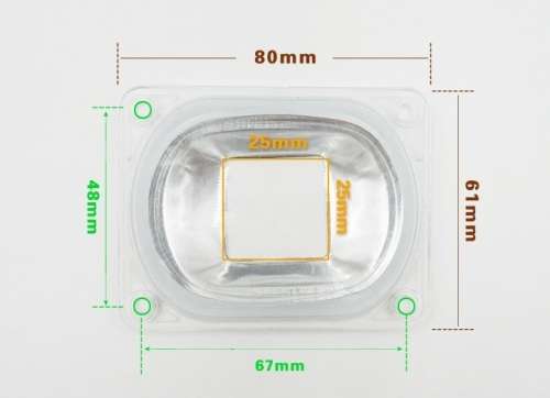 Led Lens Cover 120deg (20-100W Led) with Reflector and Seal Ring for DIY **IN STOCK**