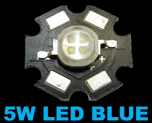 5W Led Blue on Aluminium Base **IN STOCK**