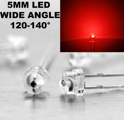 5mm Led Red Wide Angle **IN STOCK**
