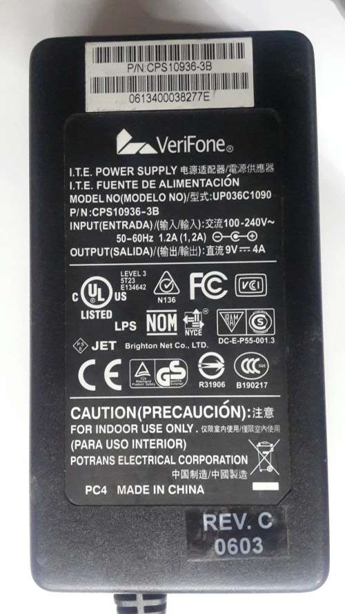 Power Supply Adapter 9V 4A **IN STOCK**