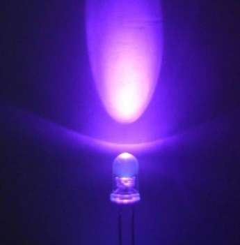 5mm Clear Led UV (Ultra Violet) **IN STOCK**