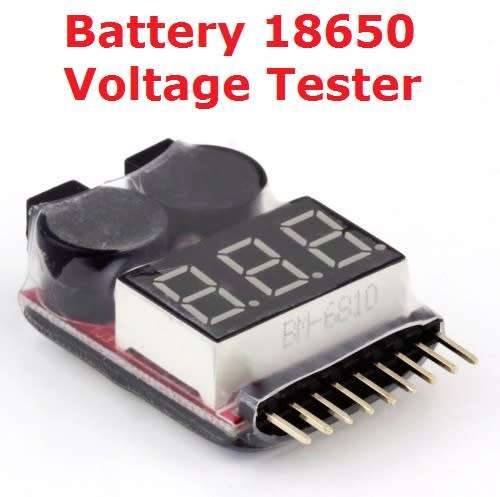 Battery 18650 Voltage Tester 1-8S 9Pin Buzzer **IN STOCK**