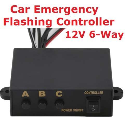Car Led Emergency Flashing Controller 12V 6-Way **IN STOCK**