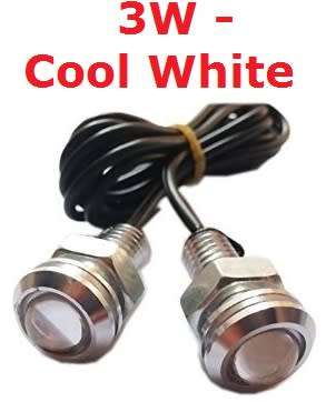 Car Daylight Running Led Lights 3W - Cool White (Silver Body) **IN STOCK**