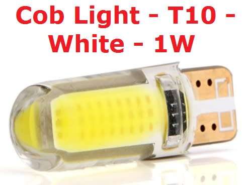 Car Vehicle Led Cob Light T10 White 1W **IN STOCK**