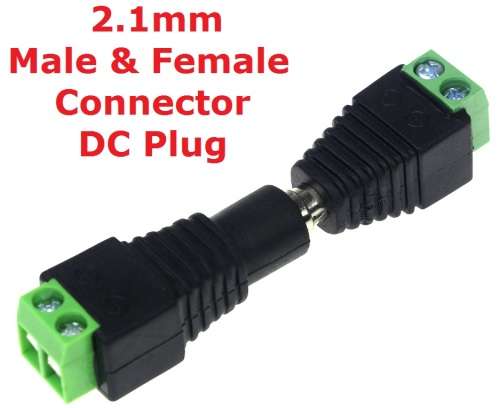 5.5 x 2.1mm Male & Female Connector DC Plug **IN STOCK**